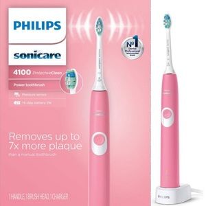 Sonicare 4100 pink toothbrush protective clean electric travel